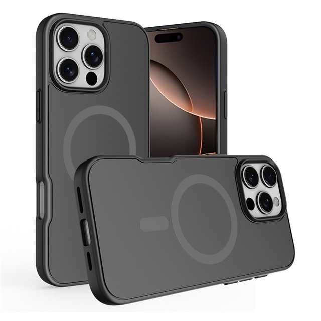 Heavy Duty iPhone 16 Pro Max 6.9 Inch Armor Cover Magnetic Charging Shockproof Case with Drop Protection for Mobile Phone