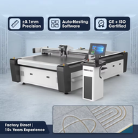 Máquina de Corte CNC Digital para Paneles Acústicos, Corte de Fieltro PET para Aislamiento Acústico con Herramienta de Cuchilla Oscilante Neumática