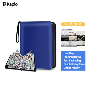Kaplo – <span class=keywords><strong>Album</strong></span> de collection de <span class=keywords><strong>cartes</strong></span> à collectionner et professionnelles en PU couleur unie, avec logo personnalisé, capacité 400-900 <span class=keywords><strong>cartes</strong></span>, <span class=keywords><strong>pour</strong></span> <span class=keywords><strong>cartes</strong></span> <span class=keywords><strong>Pokémon</strong></span> et TCG - Product Image 1