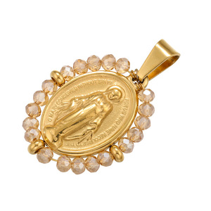 Colgantes <span class=keywords><strong>DE</strong></span> <span class=keywords><strong>LA</strong></span> <span class=keywords><strong>Virgen</strong></span> María, dijes <span class=keywords><strong>de</strong></span> <span class=keywords><strong>Guadalupe</strong></span>, dijes <span class=keywords><strong>de</strong></span> cuentas <span class=keywords><strong>de</strong></span> cristal católico chapados en oro <span class=keywords><strong>de</strong></span> 18 quilates, colgante <span class=keywords><strong>de</strong></span> acero inoxidable para bricolaje - Product Image 5