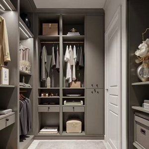 Nouvelle Armoire de Rangement Minimaliste Noire en Mélaminé pour Hommes, Personnalisable, Portable, pour <span class=keywords><strong>Dressing</strong></span> ou Penderie - Product Image 1