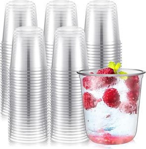 Vaso de Plástico Transparente Desechable para Té de Burbujas Boba de 90 mm con Logotipo Personalizado, 12 oz/16 oz, en Forma de U, con Tapa - Product Image 1
