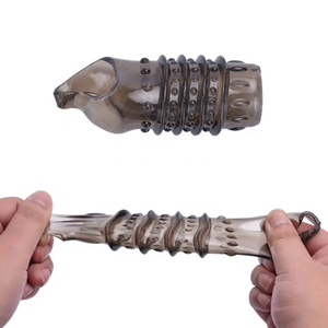 Venta caliente silicona pene manga pene anillo condón adultos juguetes sexuales para hombre - Product Image 4