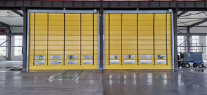 Portes à empilage à grande vitesse JINFUDA, en <span class=keywords><strong>PVC</strong></span>, portes industrielles à enroulement rapide, flexibles, à levage par induction, résistantes au feu 2h, certifiées ISO9001 CE - Product Image 5