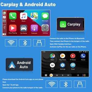 Autoradio Podofo 9 ''Android 13 pour <span class=keywords><strong>Fiat</strong></span> <span class=keywords><strong>500X</strong></span> 2014-2020 CarPlay Android Auto GPS WiFi BT FM RDS Fascia Panel OEM Factory - Product Image 3