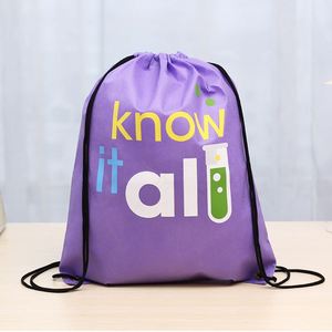 210D Waterproof <b>Drawstring</b> <b>Backpacks</b> Portable Foldable String Cinch Sack Pack Storage Sports Polyester Gift Bags - Product Image 1
