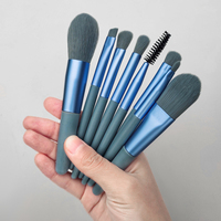 Logo personnalisé 8 pièces Bling pinceaux de maquillage professionnel ensemble fond de teint Contour et poudre pour les yeux pinceaux poignée marque privée utilisation du visage