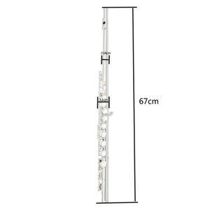 Flûte Traversière 16 Trous Clé Do, Clé Mi, en Cuivre Blanc Argenté Plaquée Nickel, pour Débutants et Étudiants - Product Image 4