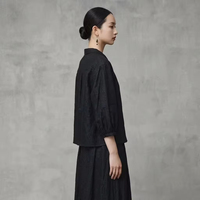 Jaket Kancing Sutra Gaya Cina Lengan Pendek Lembut Sehat Nyaman 100% Sutra Murbei Atasan Kaos Sutra Warna-warni