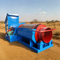 Installation de lavage portable pour l'extraction d'or - Trommel mobile de lavage d'or alluvionnaire à haute récupération (5-100 TPH, à vendre)