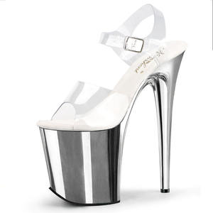 Stripperhakken Nieuwe 8-inch Sexy Fetish Hoge Hakken roze Glanzende Bruiloft Lichtgevende 20cm Elegante Plateau Sandalen Pole Dance Schoenen - Product Image 5