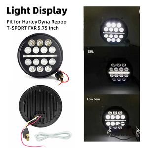 Faro LED Redondo de 5.75 Pulgadas para Harley Davidson Dyna FXR T-SPORT, Precio de Fábrica - Product Image 5