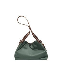 Sac à bandoulière en cuir véritable pour femme, motif bonbon, avec sangle réglable, sac détachable, doublure en coton, fermeture éclair, motif lettres - Product Image 1
