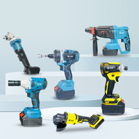 Cordless Brushless Hammer Angle Grinder Screwdriver Drill Set