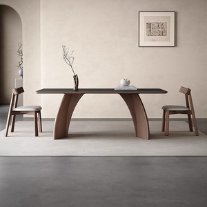 Juego de Mesa de Comedor de Mármol Minimalista Nórdico con Sillas de Madera de Nogal, Muebles Modernos para el <span class=keywords><strong>Hogar</strong></span> de 6 Plazas para Comedor - Product Image 6