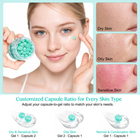 Crème en capsules PDRN adaptative jour et nuit 2 en 1 YECUCE, crème PDRN hydratante anti-âge régénérante cellulaire pour une peau éclatante