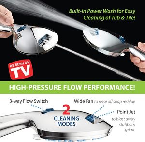 <span class=keywords><strong>AquaCare</strong></span> Cabezal de Ducha de Mano de Alta Presión con 8 Modos, Acabado Cromado ABS, Boquillas Antiobstrucción, Lavado Potente para Bañera, Azulejos y Mascotas, 6 pies Muro de manguera - Product Image 5