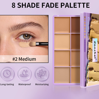 Palette de maquillage crémeuse mate à haute couvrance, fond de teint vegan