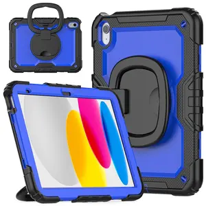 High impact shock protection case for Apple iPad 10 bracket cover 10.9 2022 carry holder stand armour with shoulder strap