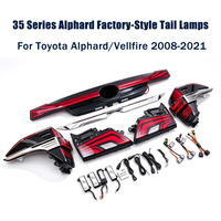 Pour Toyota Alphard Vellfire 2008-2021 Série 35, Ensemble de feux arrière LED Angel Wing, Kit de mise à niveau des feux arrière pleine largeur