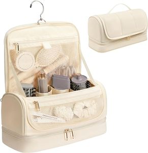 Sac de voyage double couche imperméable pour outils capillaires, suspendu et portable, pour fer à friser et sèche-cheveux, avec séparateur amovible - Product Image 1