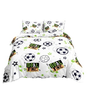 New 3pcs Bedding Set Machine Washable Soft Pillowcase Digital Printing Cartoon <strong>Football</strong> Pattern Polyester <strong>Duvet</strong> <strong>Cover</strong> - Product Image 5