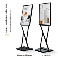 Support de signalisation publicitaire vertical sur pied pour centre commercial, présentoir d'affiches, support de panneau KT, support de signalisation à eau