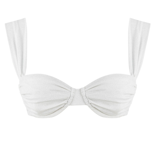 Costume da Bagno <span class=keywords><strong>Bikini</strong></span> Balconette Bianco con Glitter, <span class=keywords><strong>Push</strong></span>-<span class=keywords><strong>up</strong></span>, Ecologico, per Spiaggia e Feste - Product Image 5