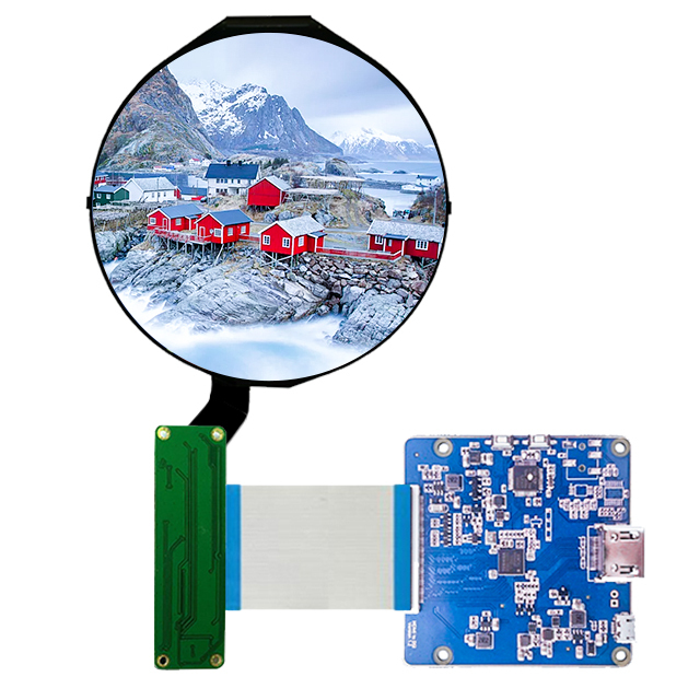 New 5 inch round lcd display panel screen 1080*1080 circle mipi interface touch panel lcd with driver board