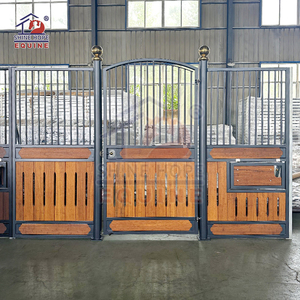 Box <span class=keywords><strong>per</strong></span> Cavalli Classici in Acciaio con Pannelli in Bambù <span class=keywords><strong>per</strong></span> Equitazione e Allevamento - Product Image 4