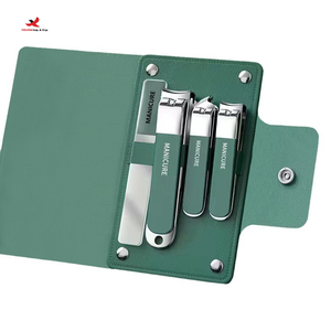 Customizable Logo Print 4-Pcs Luxurious Stainless Steel Infant Care <b>Tools</b> Manicure Pedicure <b>Set</b> with <b>Box</b> Bulk Order - Product Image 1