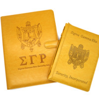 Coussin en cuir couleur or Sigma Gamma Rho Business Padfolio