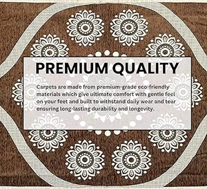 Alfombra de chenilla de 5x7 pies alfombra de terciopelo suave para sala de estar y dormitorio alfombra de piso para el hogar diseñador Dari para piso - Product Image 3