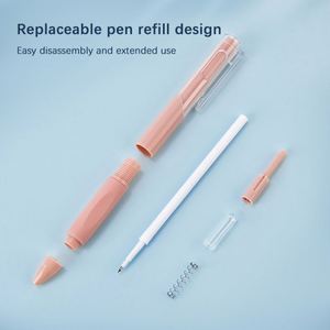 Quick-drying Click Gel <b>Pen</b> Student Test <b>Pen</b> Smooth Writing Water-Resistant Signature <b>Pen</b> 0.5 <b>Refillable</b> Black Office School Use - Product Image 5