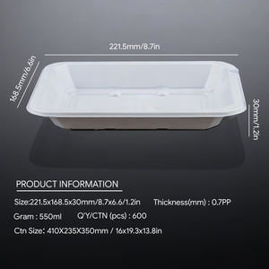 Barquette jetable de qualité alimentaire personnalisable à haute barrière en PP blanc avec procédé de thermoformage pour l'emballage de la viande - Product Image 2