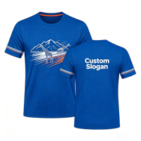 T-shirt personnalisé en gros avec impression intégrale, motif tribal géométrique, séchage rapide, manches courtes, performance, avec slogan, vêtement de sport
