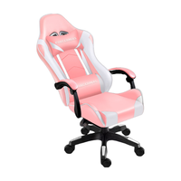 Chaise de bureau de jeu inclinable ergonomique nouveau design Chaise de jeu de course PC rose avec massage