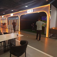 Centre d'expérience de simulateur de golf intelligent en salle, équipement de divertissement interactif à grande échelle pour sites sportifs, fabricant unique