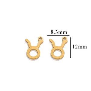 Dijes <span class=keywords><strong>de</strong></span> Signos del Zodiaco en Oro <span class=keywords><strong>de</strong></span> 18K con Recubrimiento PVD para la Fabricación <span class=keywords><strong>de</strong></span> Joyería, Accesorios Impermeables <span class=keywords><strong>de</strong></span> Acero Inoxidable, Colgantes <span class=keywords><strong>de</strong></span> las 12 Constelaciones - Product Image 3