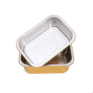 YOUXUAN <span class=keywords><strong>Sartenes</strong></span> Rectangulares De Papel Aluminio Mini Desechable Papel De Aluminio Pie Pan Recipiente De Comida Para Llevar - Product Image 4