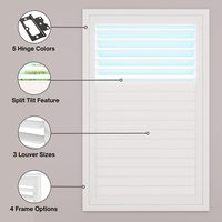 Volets Persiennes en Bois et PVC Personnalisables pour la Maison et l'Hôtel, Contrôle de la Lumière, Livraison à Domicile Disponible, Prix Usine