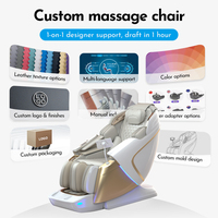 Silla de Masaje L50S Directa de Fábrica, 3D 4D, Doble Núcleo, Riel SL Extendido, Doble Calefacción, Masaje Corporal Completo, Control por Voz Inteligente, OEM ODM, Venta al por Mayor