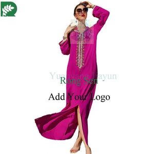 Manga larga Color amarillo <span class=keywords><strong>Cabaya</strong></span> Mujeres Vestido musulmán Elegante Dubai Modesto Vestidos largos con capucha Vestidos de noche - Product Image 2