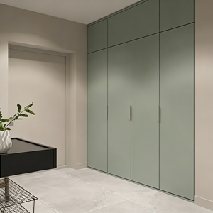 Armoire à portes plates modernes personnalisées BALOM, meubles de chambre à coucher, pleine hauteur jusqu'au plafond, maximise l'espace, armoire sans poussière - Product Image 6