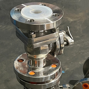 Vanne à boisseau sphérique à bride en acier inoxydable avec joint PTFE Q41F 16P, matériau 304, 1 pouce, norme nationale pour gaz corrosifs - Product Image 2