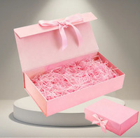 Boîte cadeau rigide, aseptique, recyclable, personnalisable, faite à la main, avec couvercle à nœud, pour anniversaire, mariage, Saint-Valentin, utilisation pour bougies