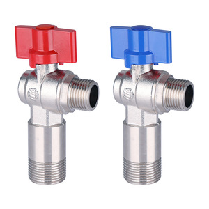 Feige Brass Angle Valve 6 To 4 Point Male Thread High Flow Ball Core <b>Hot</b> <b>Cold</b> Water Switch Wall Mounted Boiler Use - Product Image 1