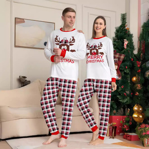 Pijamas de Natal para Família, Manga Longa, Gola Redonda, Roupas de Dormir para Pais e Filhos, Atacado em Estoque - Product Image 3