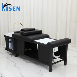Kisen Modern Shampoo <b>Bed</b> Hair Salon Washing Chair Shampoo <b>Bed</b> with Water Circulation and Steamer Salon Shampoo Bowl and Ch - Product Image 3