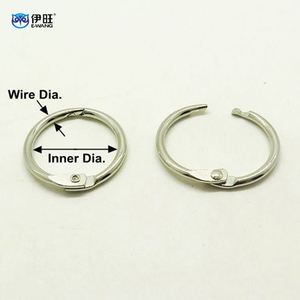 Ewang Metal File Paper Book <b>Clips</b> Binding <b>Rings</b> Loose Leaf Binder <b>Ring</b> - Product Image 3